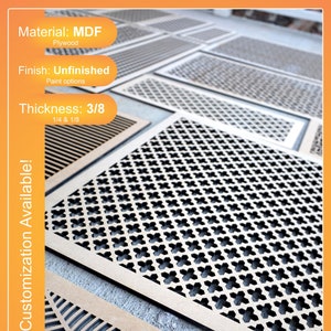 Custom 3/8 Vent cover, wall and ceiling Registers, Air Return Cover
