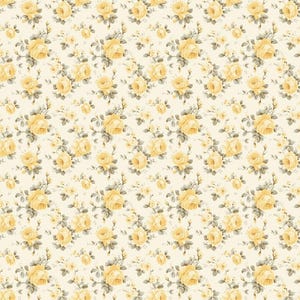 Cottage Chic Rose Flower Floral Cotton Fabric Vintage Rose Fabric 100% Cotton Fabric Anime Fabric By The Half Yard