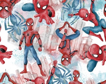 Spiderman Stoff Superhelden-Stoff Spinnen-Stoff Cartoon Baumwollstoff Anime-Stoff Halbe Meter