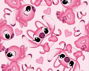 Engel stof Stitch stof Lilo & Stitch stof Cartoon katoenstof Anime stof op maat gesneden