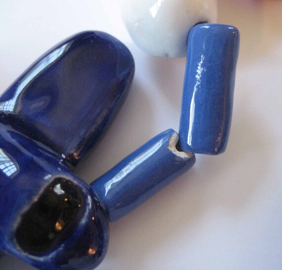 Handmade Vintage Ceramic Airplane Necklace 1970 - image 5