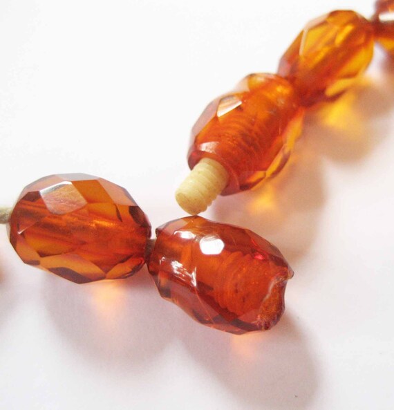 Prystal Vintage Bakelite Necklace, Faceted Prystal Bakelite B… - Gem