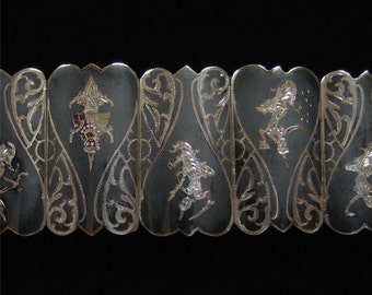 Wide Siam Sterling Nielloware Bracelet Pantheon of Deities