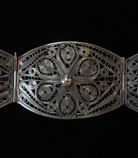 Sterling Silver Etruscan Filigree Bracelet, Delica