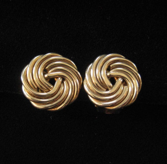 Binder Brothers Gold Filled Wire Knot Earrings - image 1