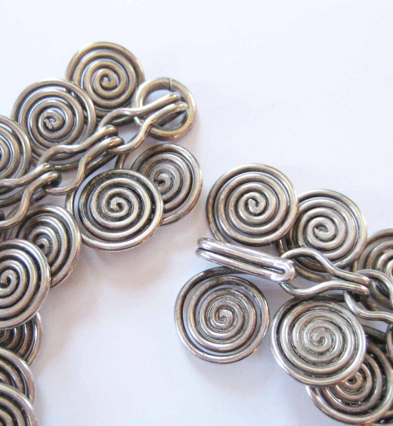 Sterling Silver Double Spiral Bracelet Bronze Age Celtic Design