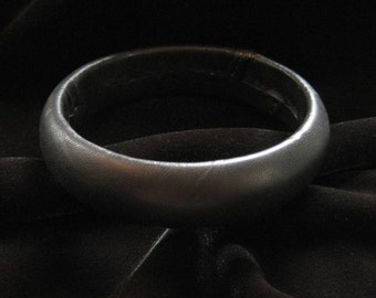 1980's Black Leather Bangle, Vintage, Australia