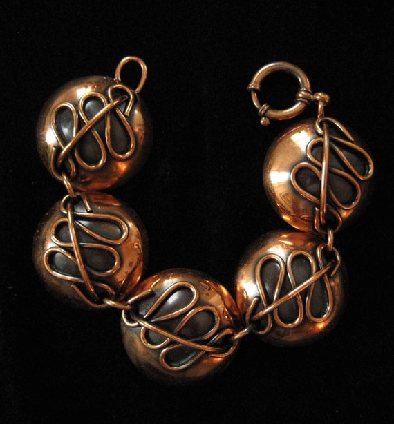 1940's Art Moderne Art Deco German Copper Bracelet