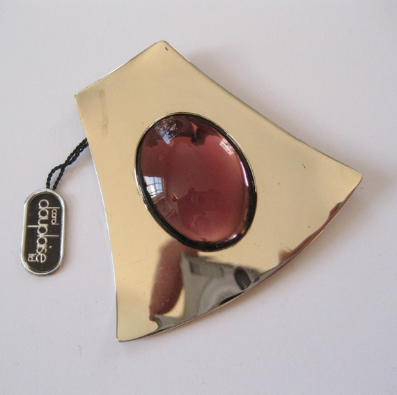 Massive 1980's Carol Dauplaise Brooch New with Or… - image 2