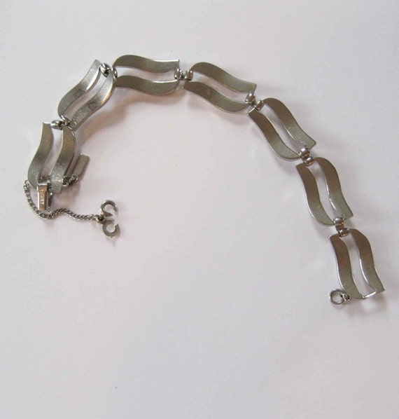 Monet Sterling Look Modern Link Bracelet - image 4