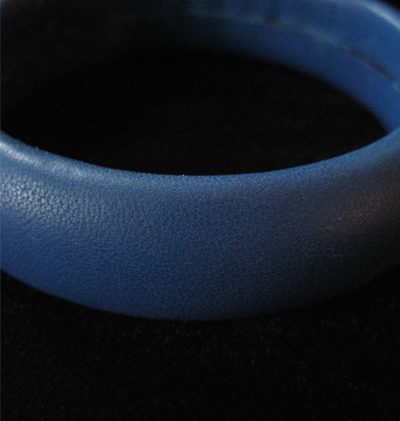 1980's Blue Leather Bangle, Australia