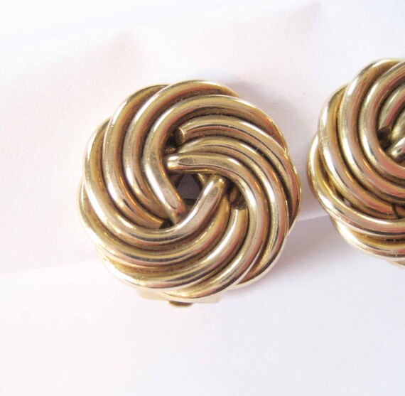 Binder Brothers Gold Filled Wire Knot Earrings - image 2