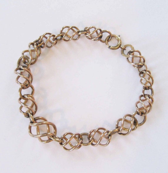 Gold Filled Cage Link Bracelet, Binder Brothers Gem