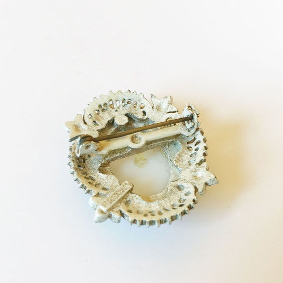 Florenza Pastoral Victorian Revival Brooch, White… - image 7