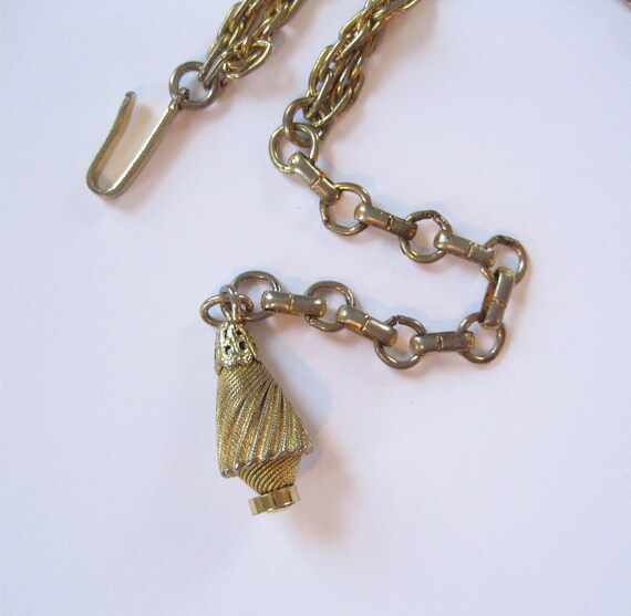 Tassel Pendant Necklace, Filigree Beads - image 5