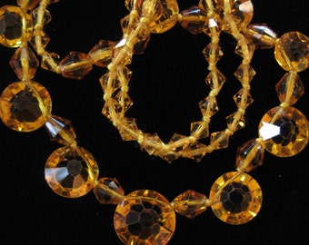 Hand Knotted Yellow Topaz Crystal Necklace