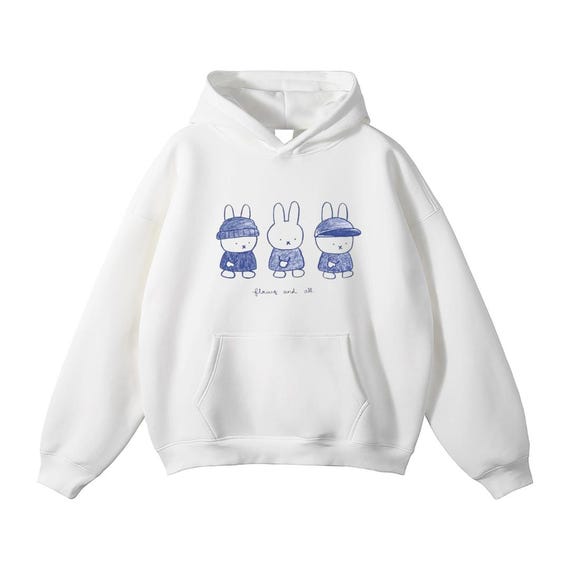 Wave to Earth X Miffy Hoodie: Unisex Heavyweight Fleece - Etsy