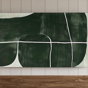 Abstract Green Samsung Frame Tv Wall Art, Wabi-Sabi Japandi Interior Decor Samsung Screensaver, Modern Background