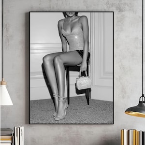 Luxury Fashion Wall Art, Black And White Print, High Fashion Poster, Hypebeast Room Decor, Feminist Printable, Chic, Digital Download