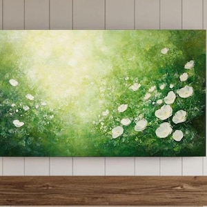 Abstract Samsung Frame TV Wall Art | Spring Abstract Oil Painting Digital Download | Floral Decor for Screensaver