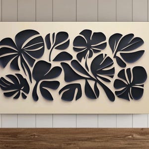 Japandi Art Black & Beige Botanical Samsung Frame TV Wall Art, Art Flower Digital, Modern Nordic Print, Boho Neutral, Abstract Dark Floral