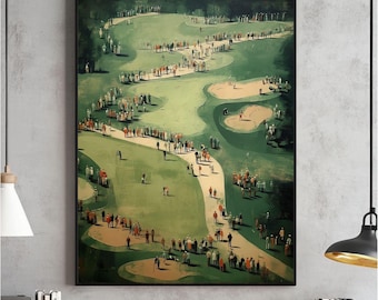 Vintage Golf Poster Wall Art, Golf Decor For Man Cave, Golf Art, Golf Poster, Golf Course Artwork, Golf Course, Golf Club Digital