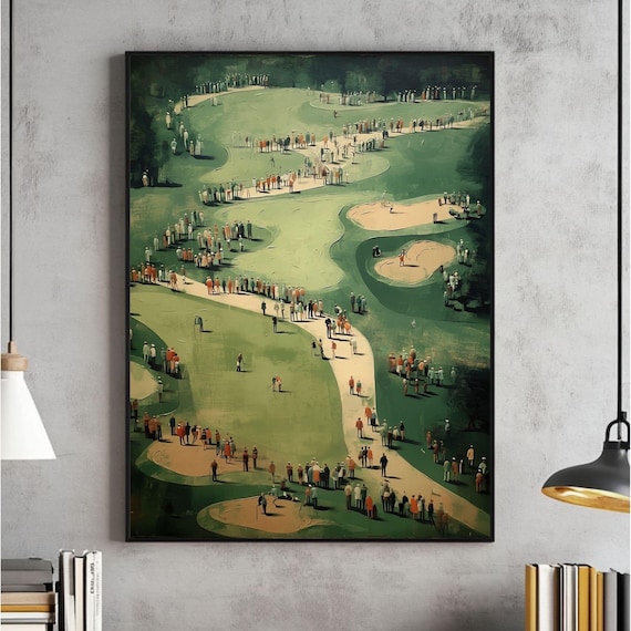 Vintage Golf Poster Wall Art, Golf Decor For Man Cave, Golf Art, Golf Poster, Golf Course Artwork, Golf Course, Golf Club Digital