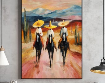 Western Cowboy Western Pferdebild Kunstdruck (Digitaler Download)