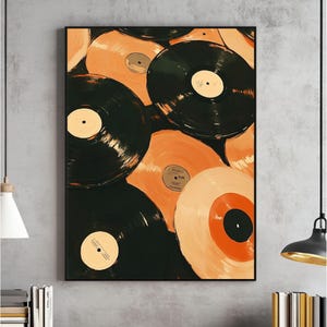Vintage Record Eclectic Wall Art, Trendy Art, Retro Printable, Eccentric Prints, Music Poster, Vinyl Download, Vinyl Records, Digital File