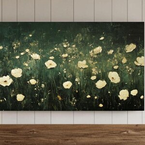 Abstract Samsung Frame TV Wall Art, Digital Download Spring Floral Oil Painting, Modern Screensaver Decor