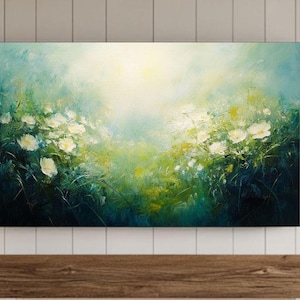 Abstract Samsung Frame TV Wall Art | Spring Abstract Floral Painting Digital Download | Screensaver Decor for Modern Homes