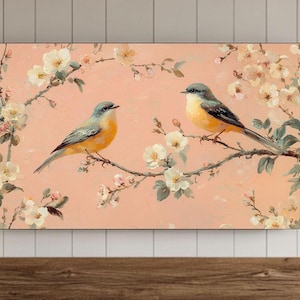 Pink Chinoiserie Frame Tv Art, Chinoiserie Samsung Wall Art, Spring Screensaver, Princesscore Cottagecore Decor, Farmhouse Decor