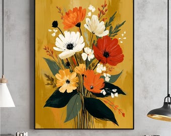 Art mural maximaliste, impression éclectique, décoration murale féministe, téléchargement numérique, affiche colorée, impression tendance, oeuvre d'art