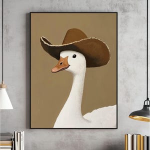 Vintage Duck Wall Art, Geese Watercolor Painting, Nursery Animal Decor, Kids Room Art, Printable, Instant Digital Download