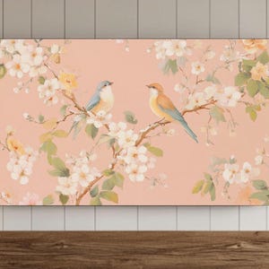 Pink Chinoiserie Frame Tv Art, Chinoiserie Samsung Wall Art, Spring Screensaver, Princesscore Cottagecore Decor, Farmhouse Decor