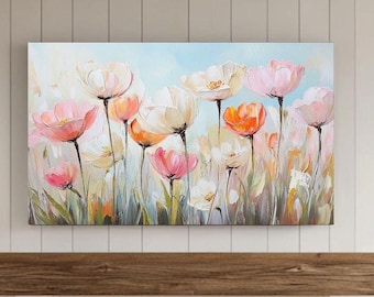 Frame TV Spring Art - Tulip Easter Digital Download, Soft Floral TV Wall Decor, Samsung Screensaver, Elegant Home Background