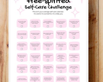 30-Day Free-Spirited Self-Care Challenge: Printable Journal (PDF Download)