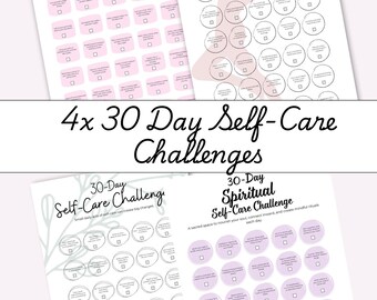 30-Day Self-Care Challenge: Spiritual, Dance & Free-Spirited Worksheets for Mindful Daily Routines