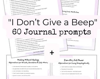 60 “Beep It” Journal Prompts | Bold Self-Awareness  for Confidence & Clarity | Printable | Digital Download