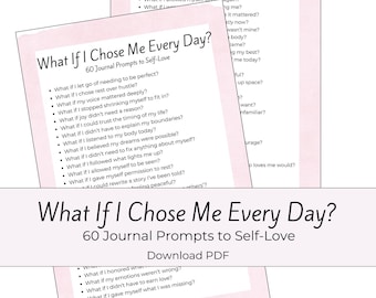 Self-Love Journal Prompts: Guided Mindfulness Practice (Printable PDF