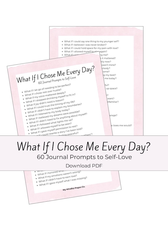 Self-Love Journal Prompts: Guided Mindfulness Practice (Printable PDF