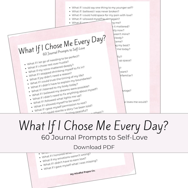 Zelfliefdedagboekprompts: begeleide mindfulnessoefeningen (afdrukbare pdf)
