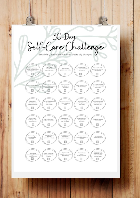 30-Day Self-Care Challenge - A 30-day journey to calm, clarity, and confidence. (PDF Download)