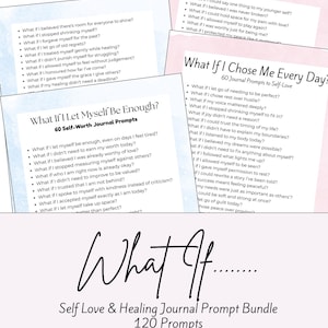 Self-Love Journal Prompts | Mindset & Healing, 120 Prompts (PDF) image 1