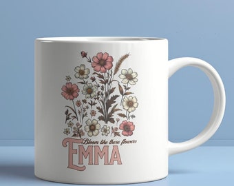 Personalized Mug CUSTOM Coffee Lovers Gift Funny Office Mug Mothers Day Gift Retirement Gift Coworker Office Mug Custom Floral Mug Tea Cup