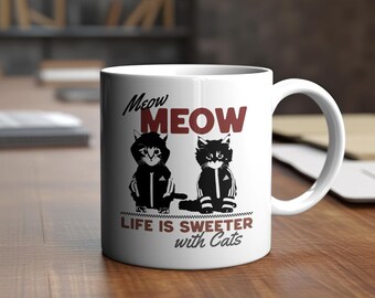 Cats Mug Cat Dad Cat Mom Mug Coffee Lovers Gift Mothers Day Gift Coworker Office Mug Funny Cat Lover Gift Friend Colleage Gift Idea for her