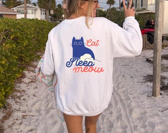 Black Cat Sweatshirt Hoodie Cat Lover Sweatshirt Cat Lover Gift Cats Hiding Sweater Unique Gift For Cat Lover Oversize Sweatshirt