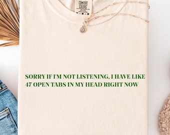 Camiseta de pensador excesivo Camiseta divertida de pensador excesivo Camiseta humorística Camiseta sarcástica Camiseta de concientización sobre la ansiedad Camiseta de salud mental para pensadores excesivos