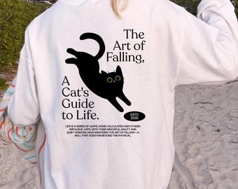 Black Cat Sweatshirt Hoodie Cat Lover Sweatshirt Cat Lover Oversize Sweatshirt Gift Cats Hiding Sweater Unique Gift For Cat Lover