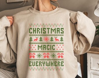 MARRY CHRISTMAS Hoodies Unisex Cozy Sweatshirt Minimalist Design Crewneck Unique Gift for Creatives NEW Year Hoodie Sweatshirt